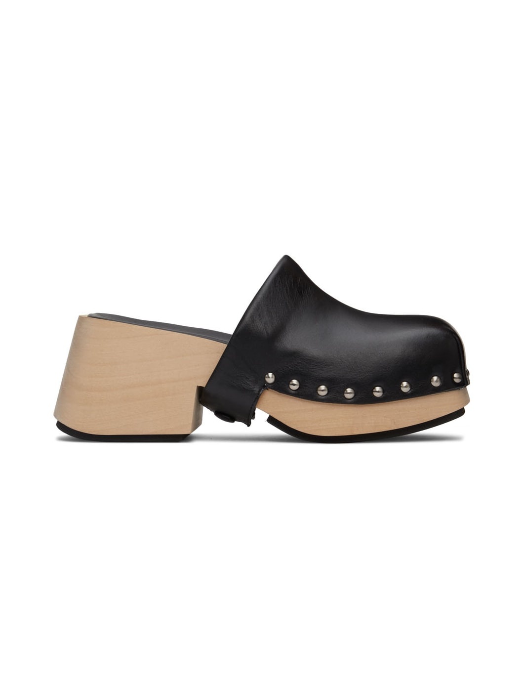 Black Bottone Clogs - 1