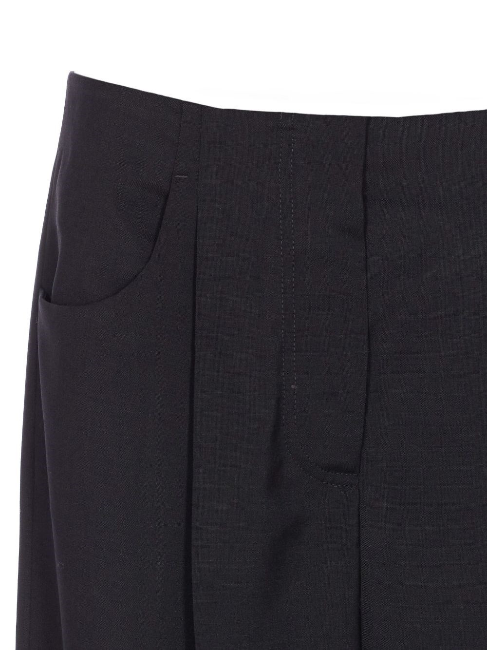 Wool wide-leg trousers - 4