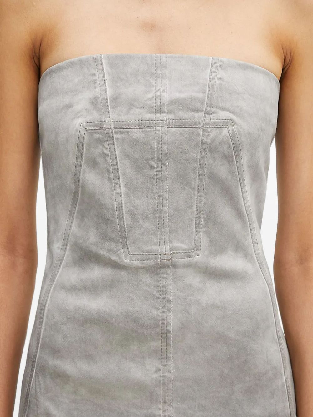 strapless seam-detail midi dress - 4