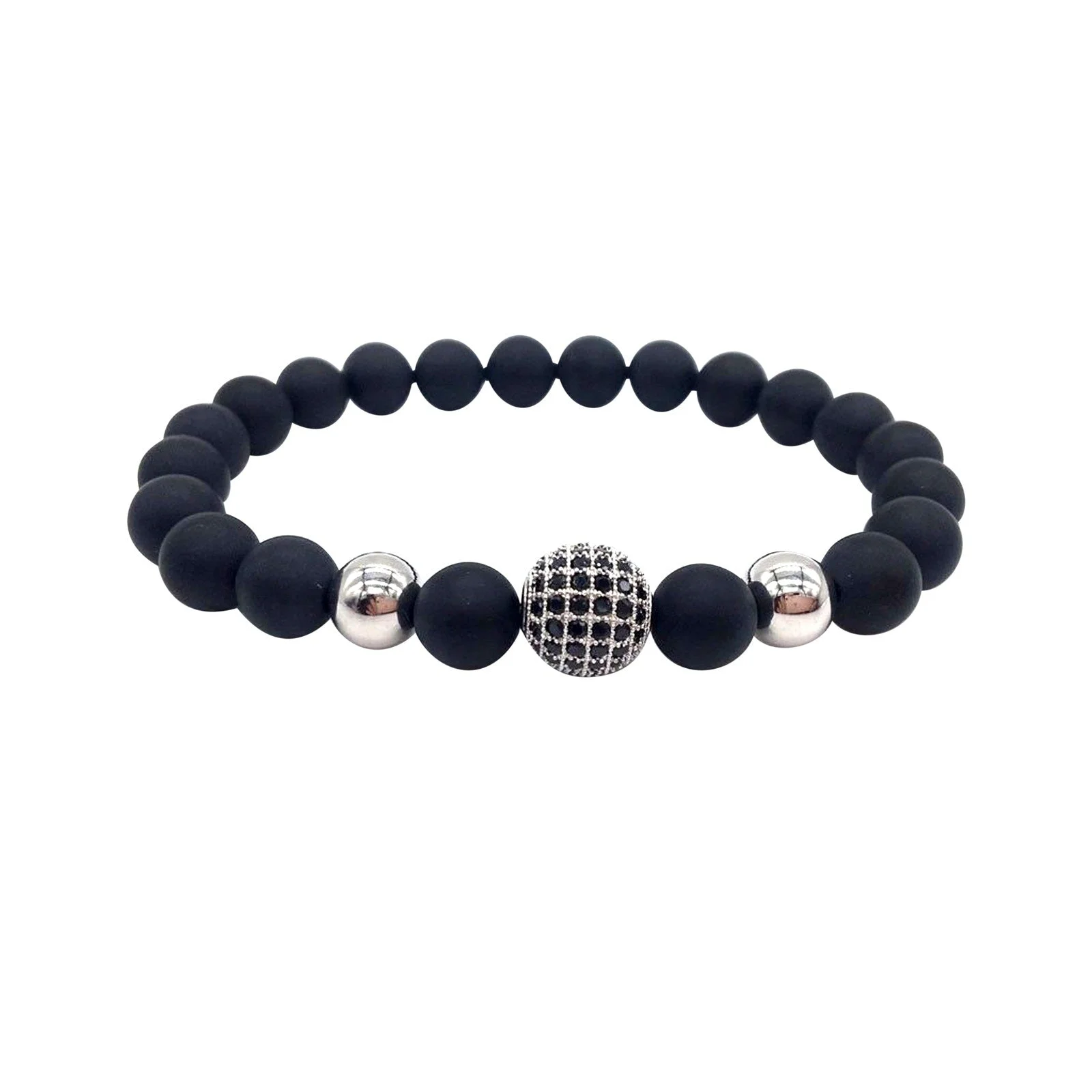 Bracelet - Platinum Globe Pavé Shambala - 1