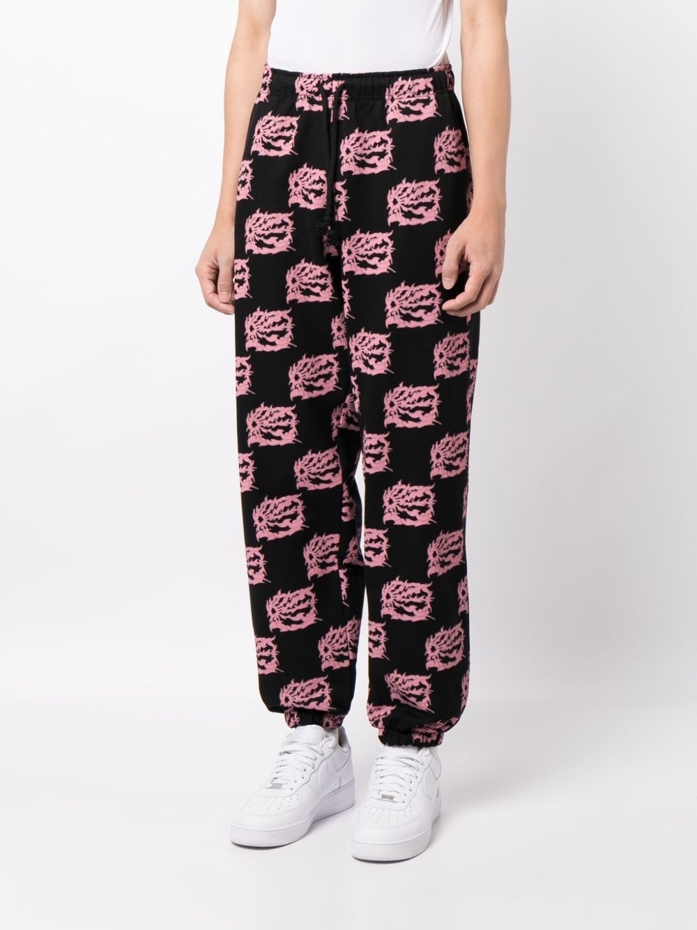 graphic-print cotton track pants - 3