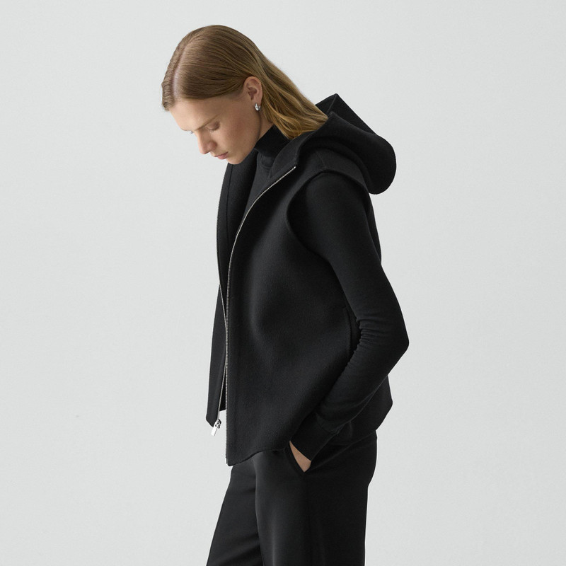 Hooded Vest in Double-Face Wool-Cashmere 3
