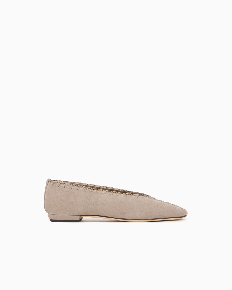 SUEDE BALLERINAS WITH EMBROIDERY 1