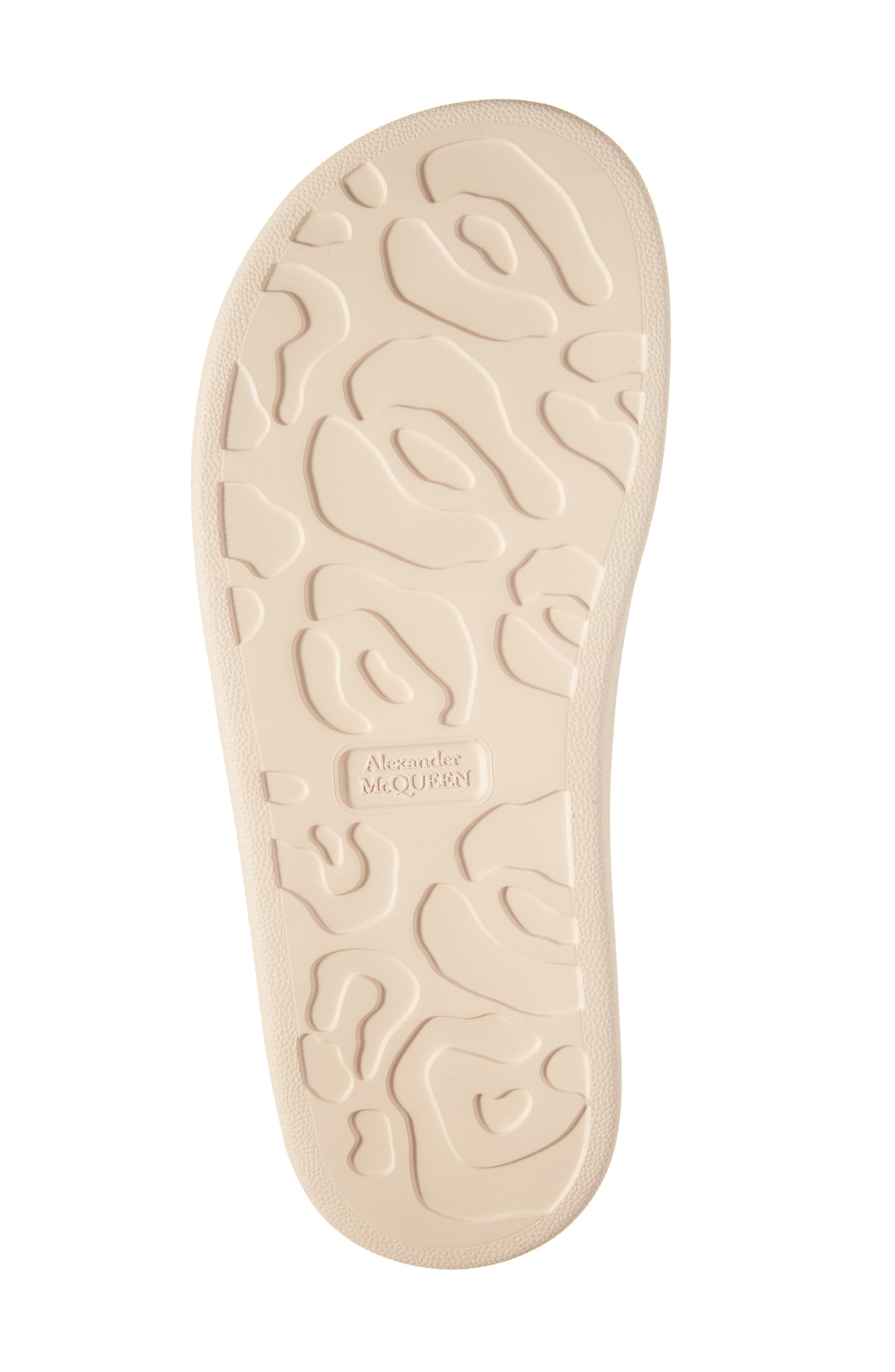 McQueen Oversize Slide Sandal in Ivory/Oat/Silver at Nordstrom - 6