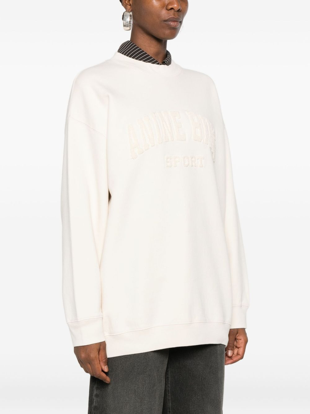 embroidered-logo sweatshirt - 3
