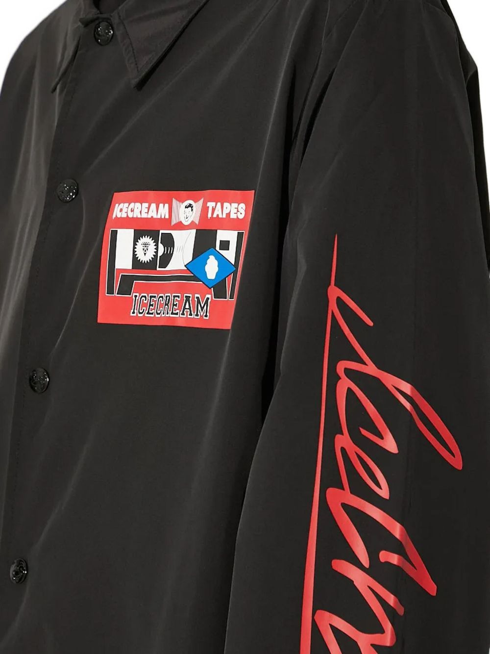 graphic-print coach jacket - 4