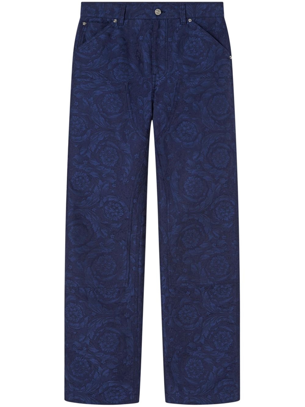 baroque-pattern trousers - 1