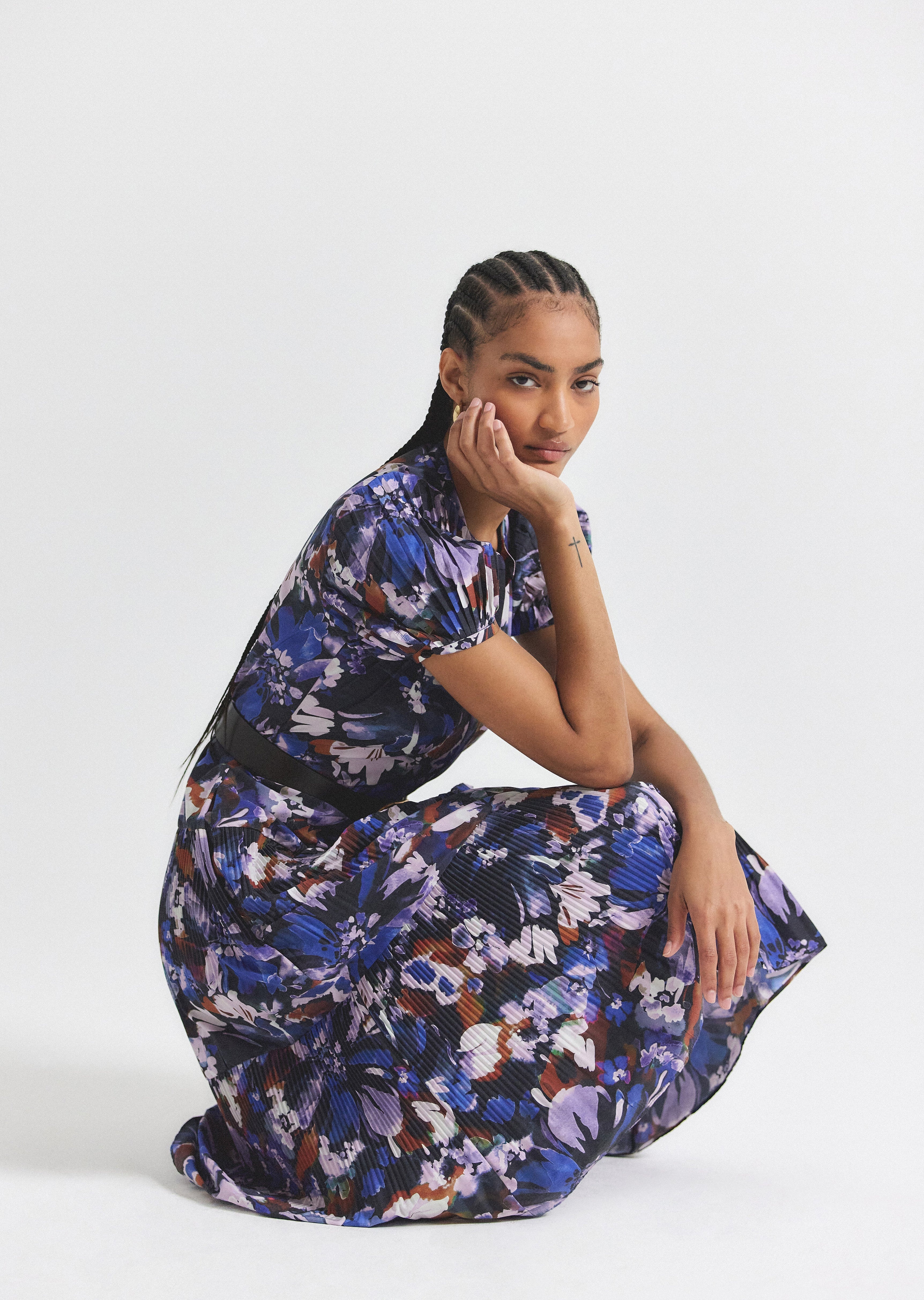 ALEXANDRA PUFF SLEEVE SHIRT MIDI DRESS - 2