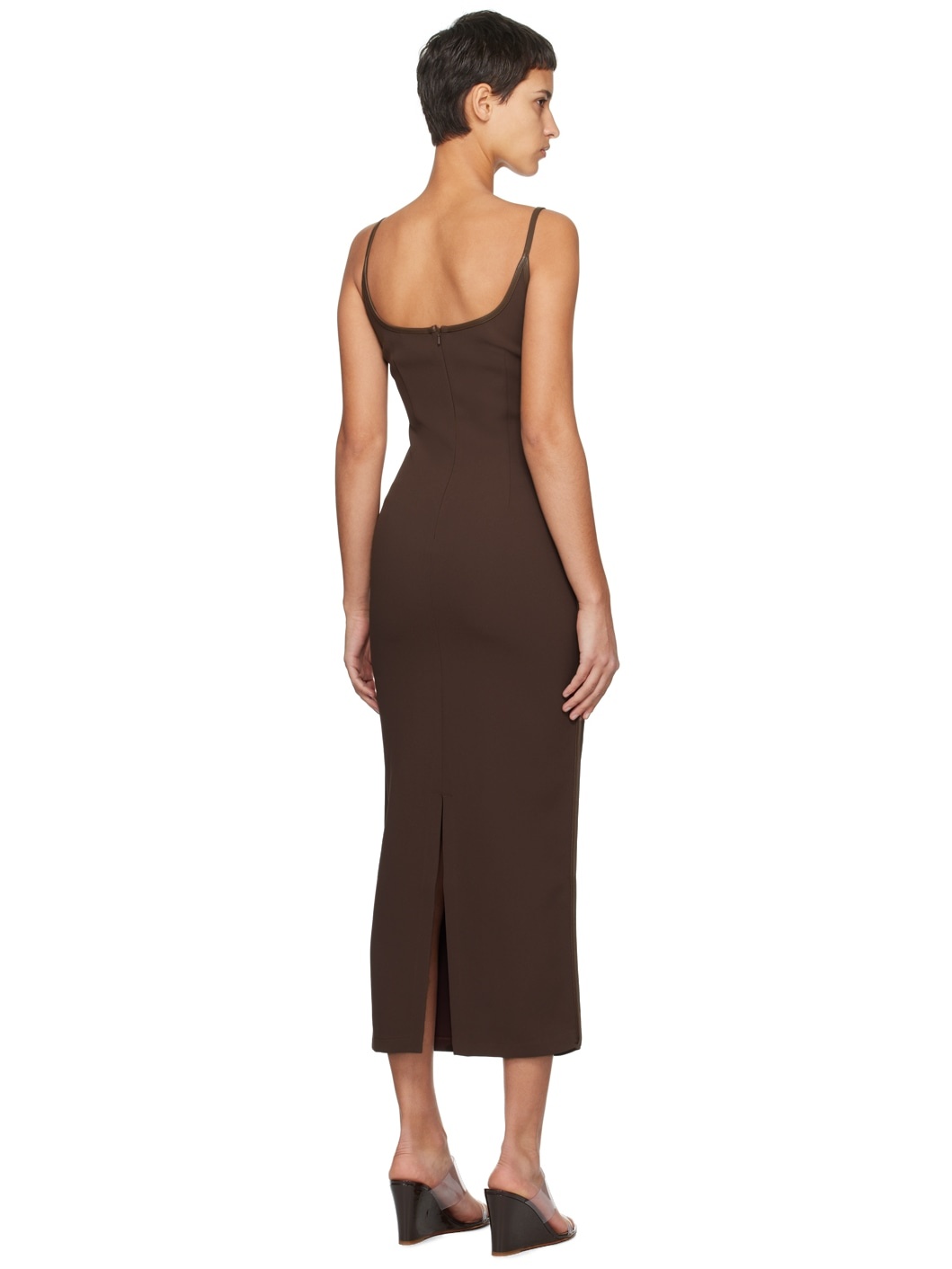 Brown Heart Midi Dress - 3