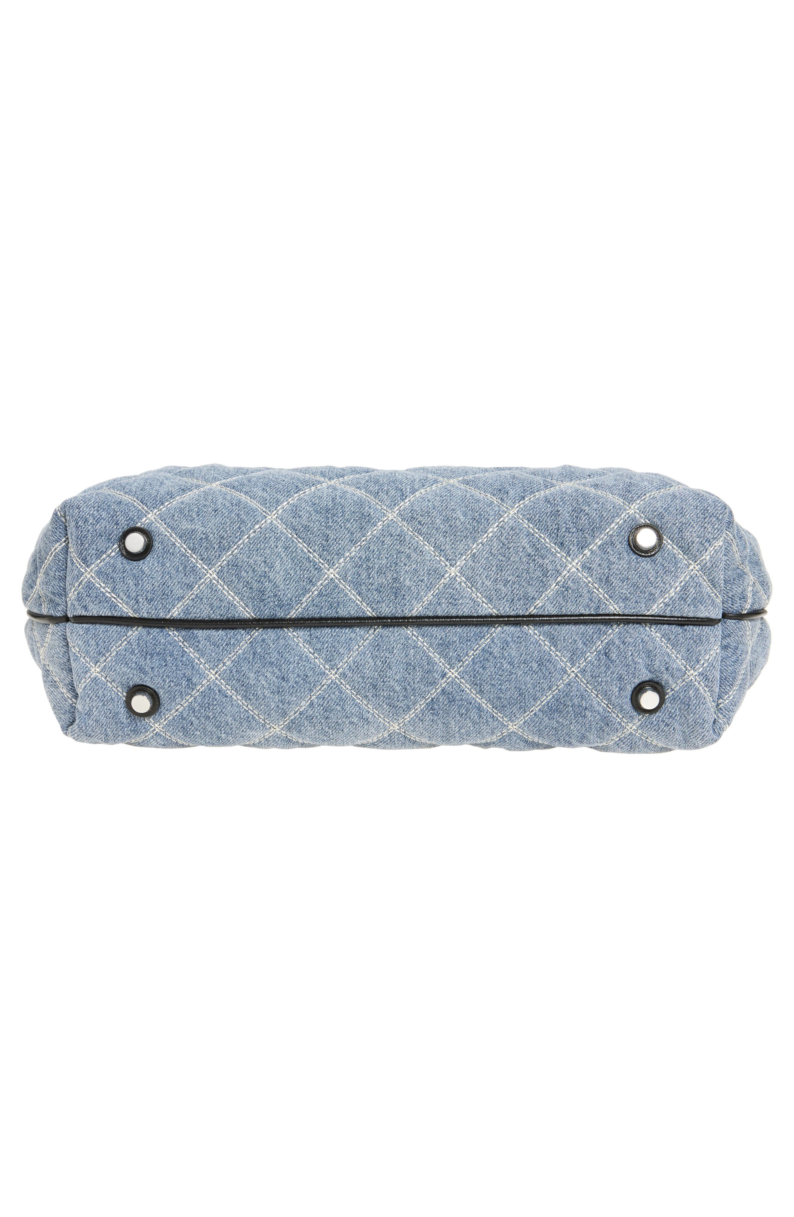 Marc Jacobs The Quilted Denim Chain Sack Bag in Light Wash Indigo at Nordstrom - 6