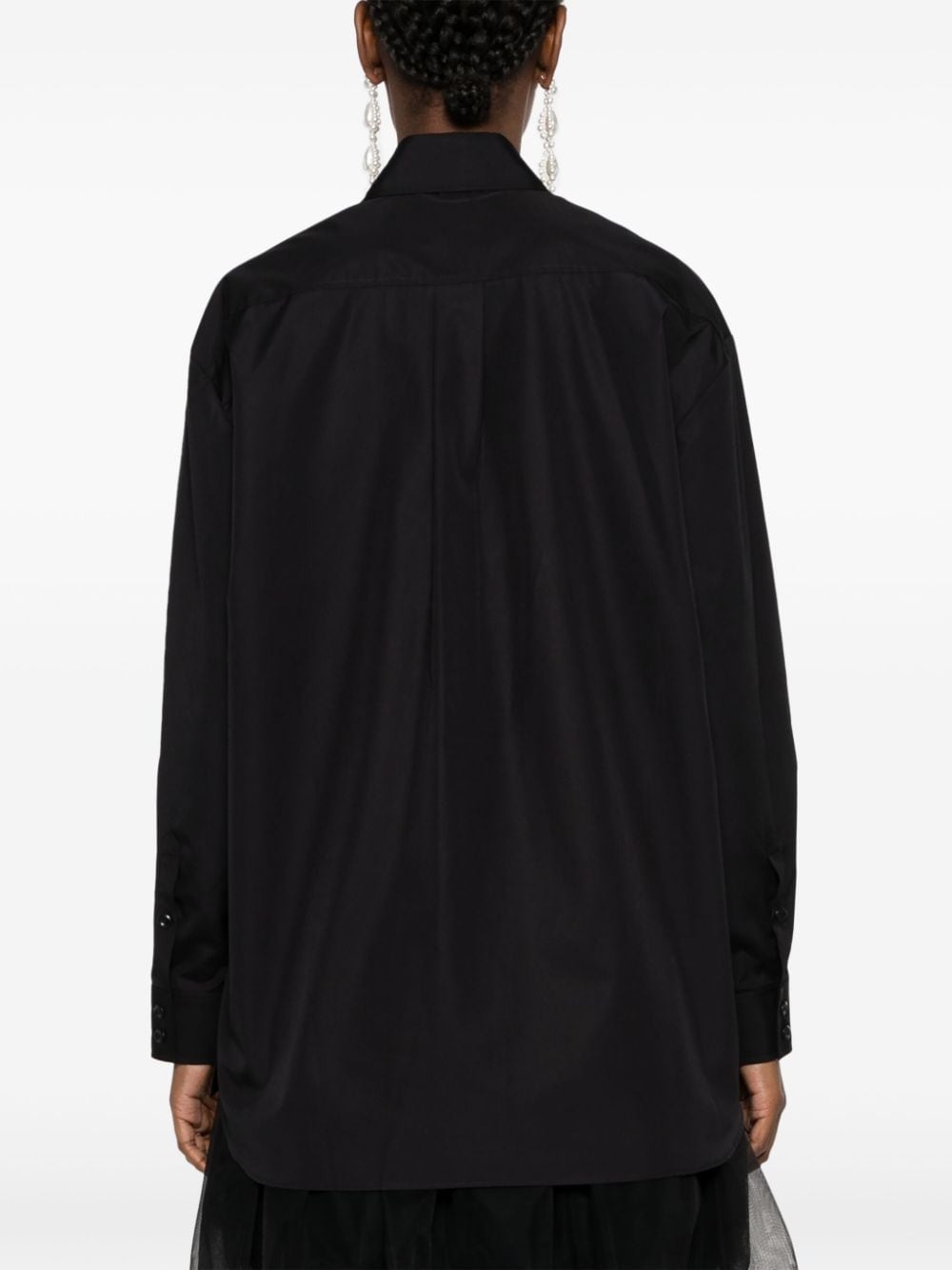 appliquÃ©-detail side button-fastening shirt - 4