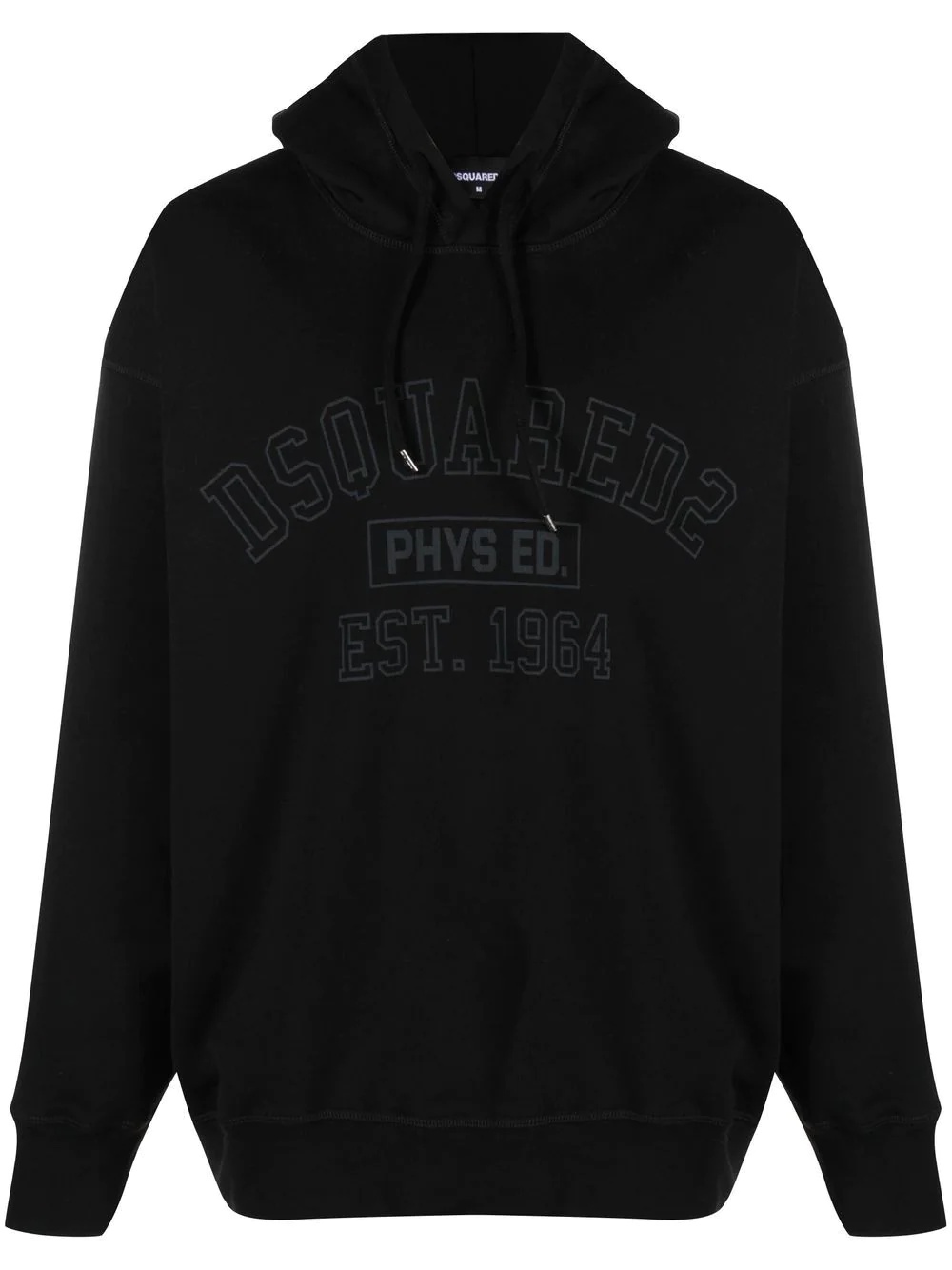 logo-print drawstring hoodie - 1