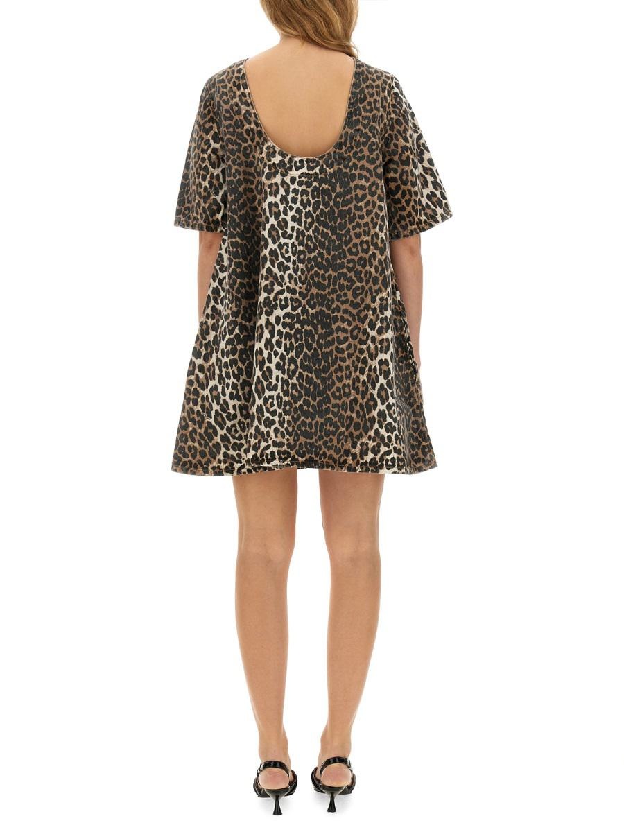 Ganni Mini Leopard Dress - 3