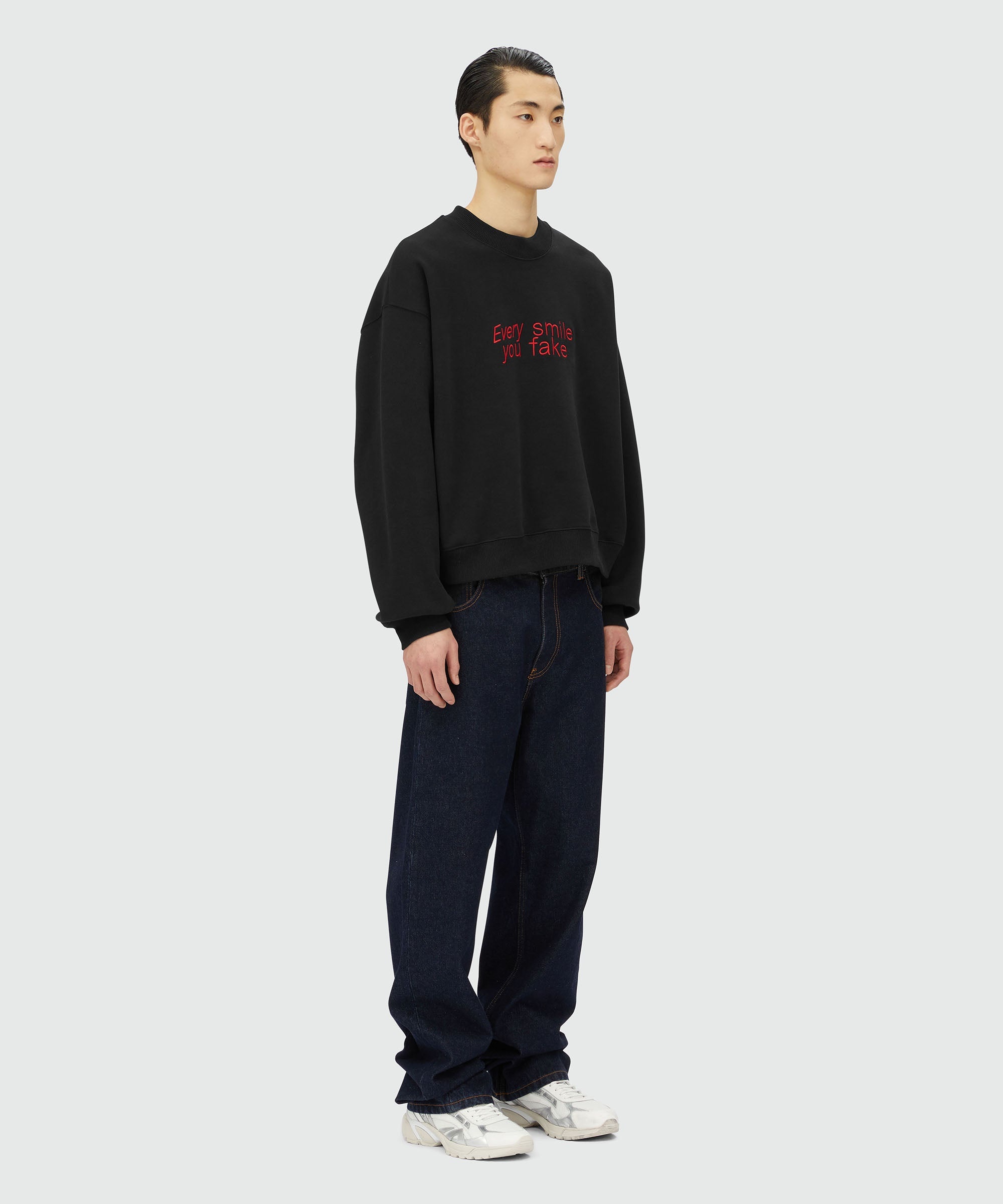 Jersey sweatshirt with embroidery - 4