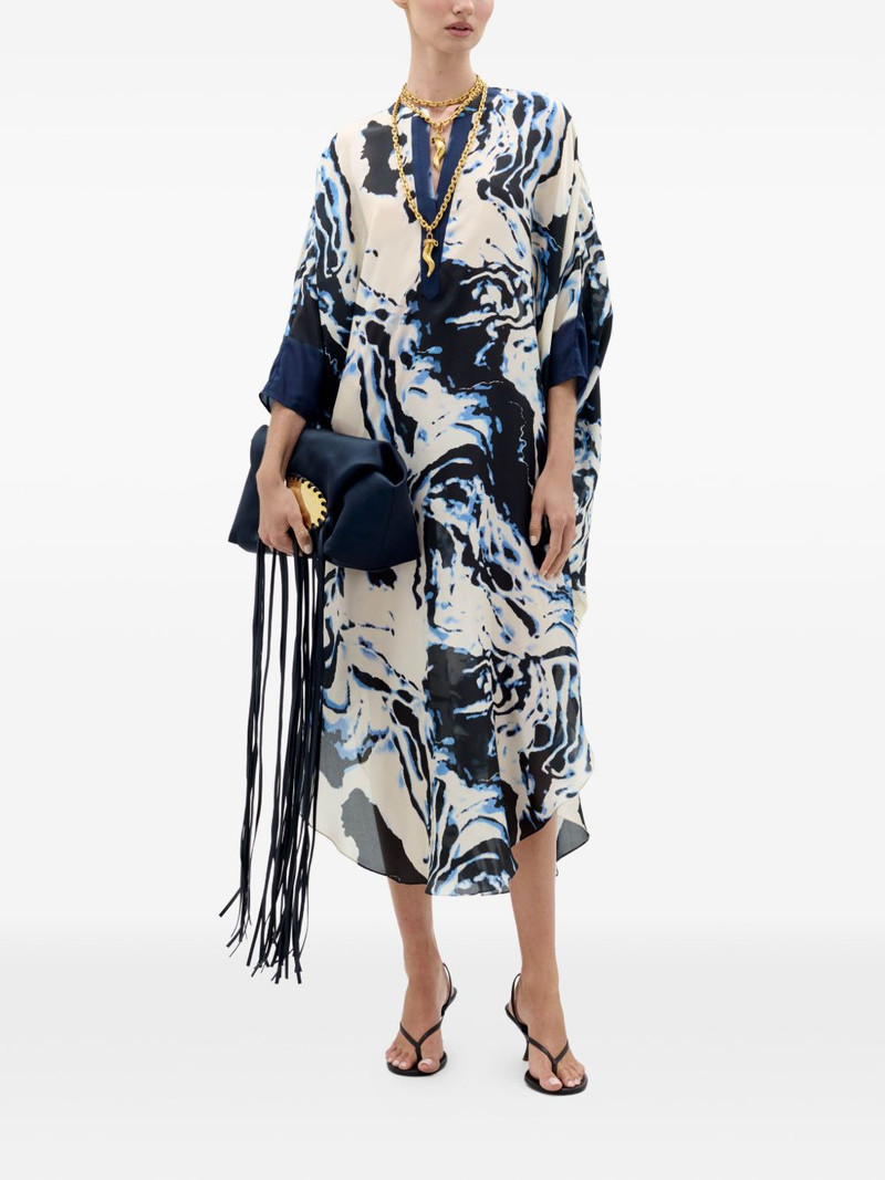 SILVIA TCHERASSI Elea abstract-print midi dress outlook