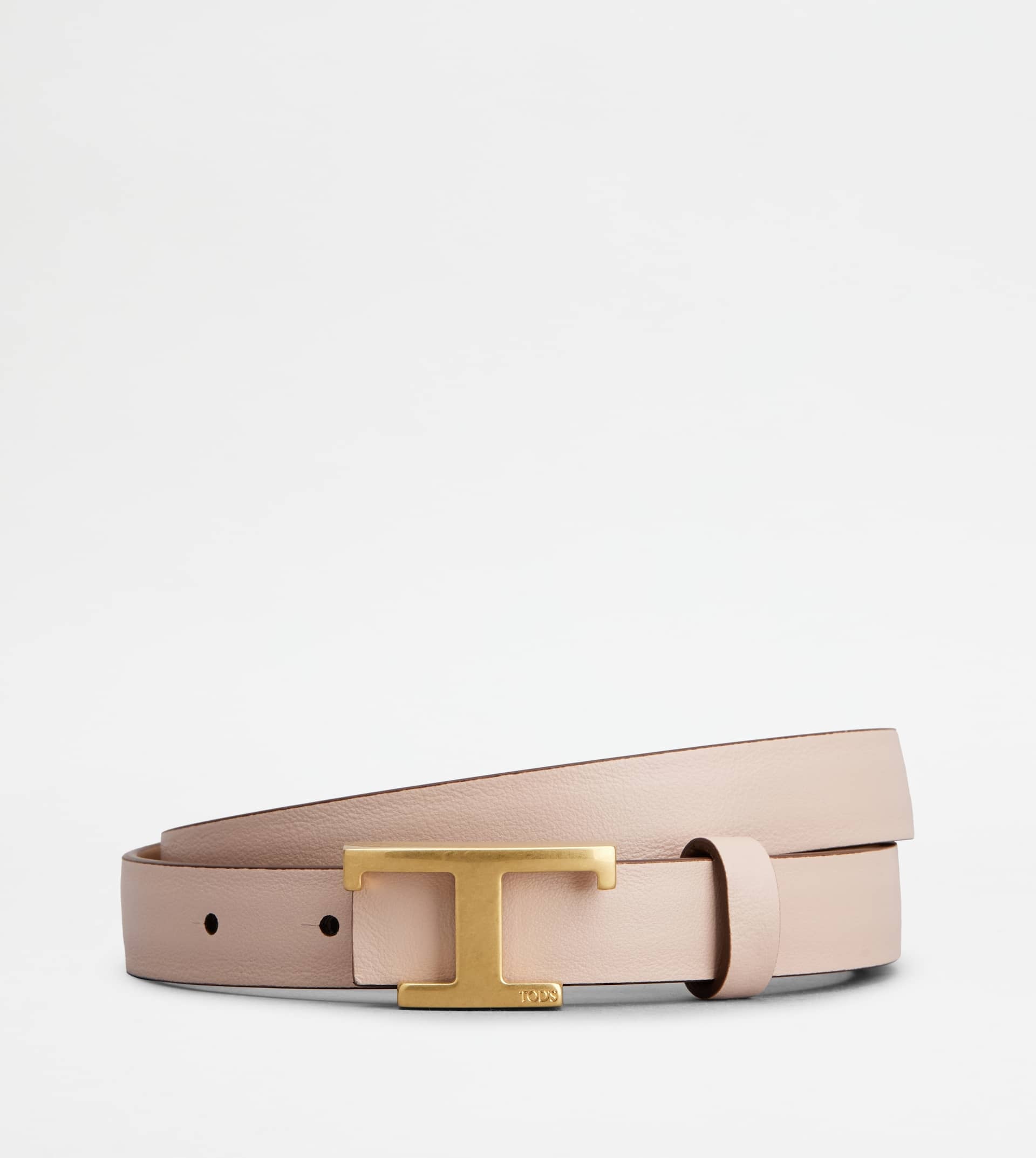 REVERSIBLE BELT IN LEATHER - BROWN, PINK - 2