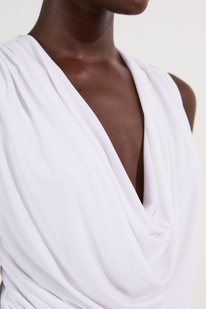 Cowl Neck Jersey Bodysuit 3