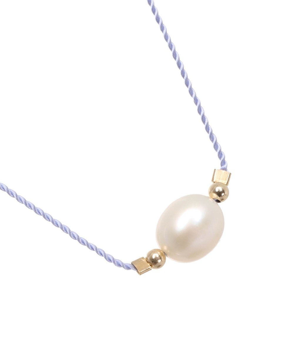 SIGNET PEARL CORD NECKLACE - 3