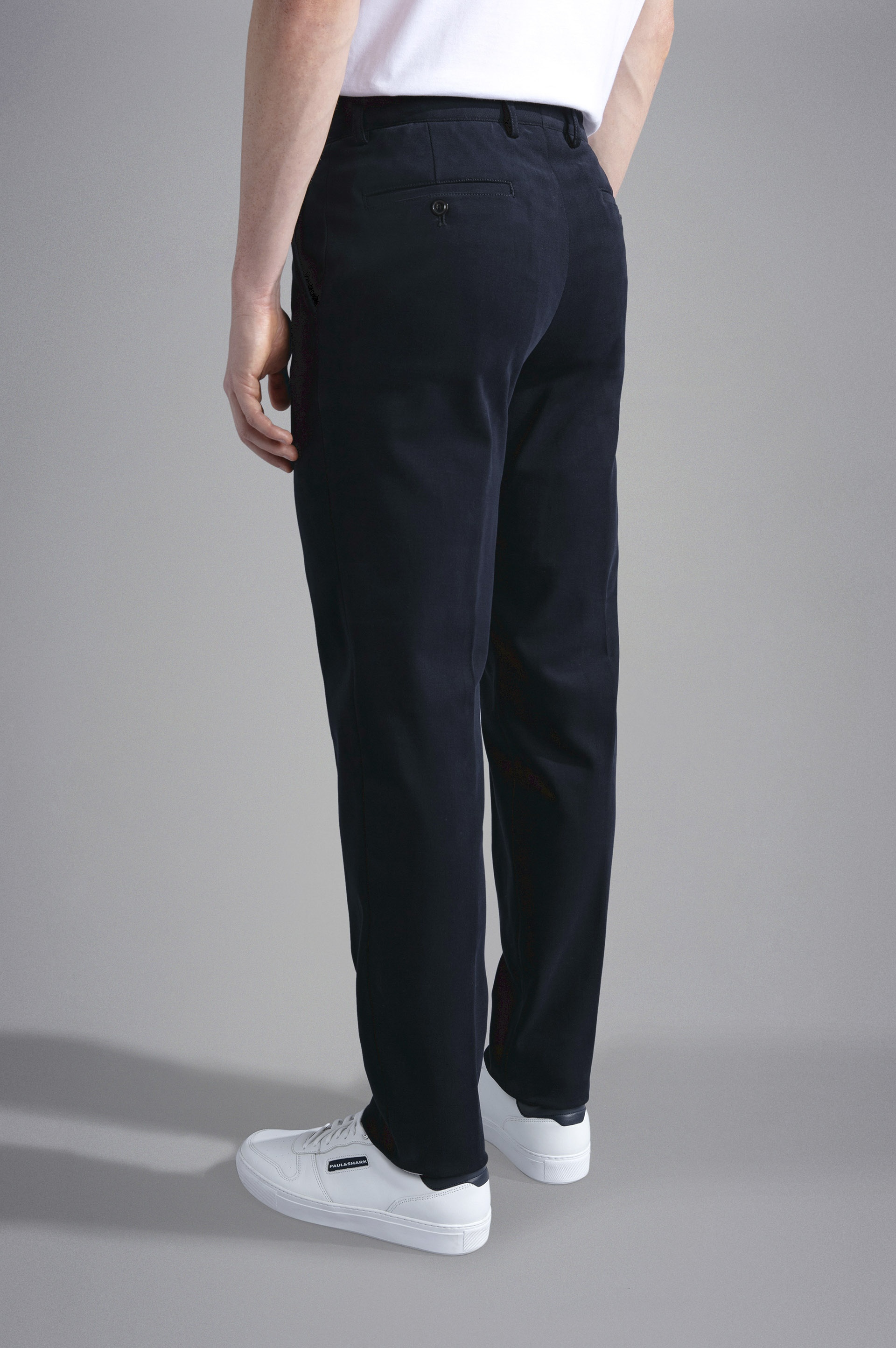CHINO COTTON STRETCH TROUSERS - 2
