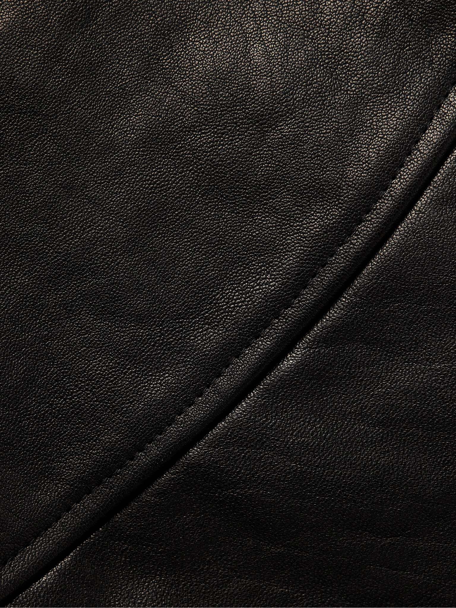 Slim-Fit Embellished Leather Jacket - 3