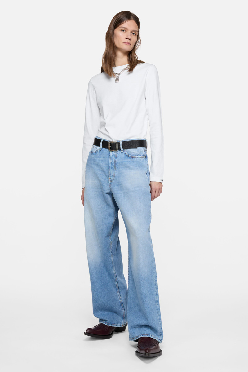 Acne Studios Satin label t-shirt - regular - Optic White outlook