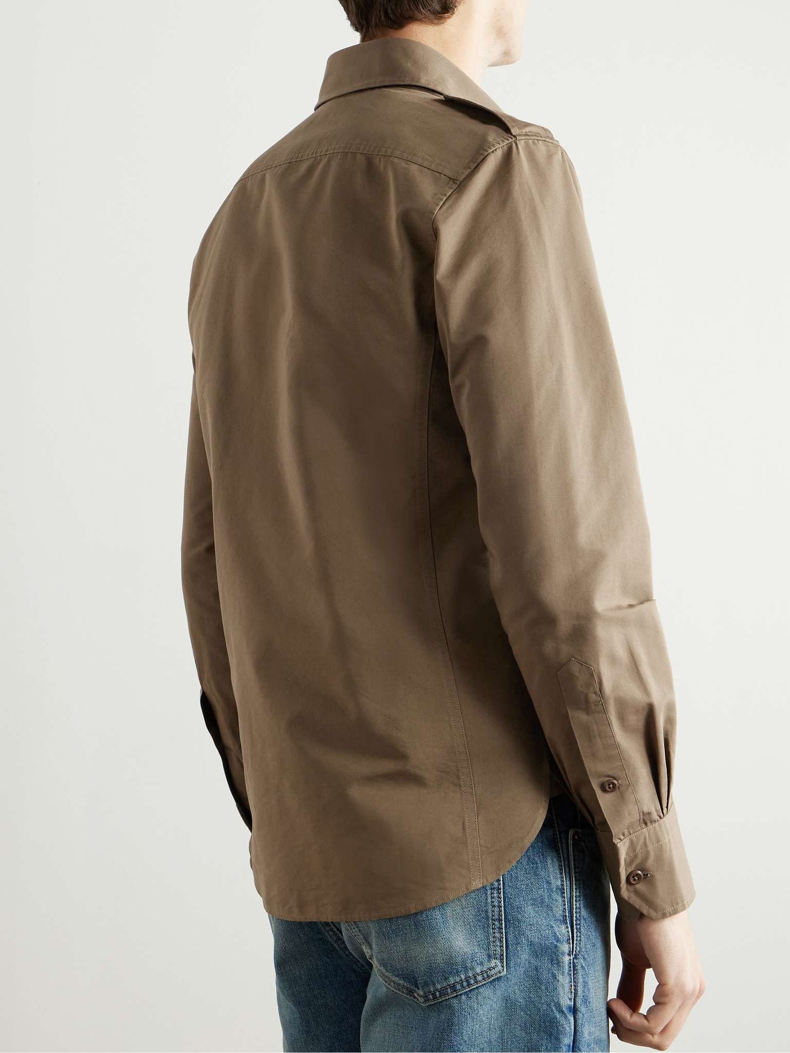 Cotton and Silk-Blend Poplin Shirt - 4