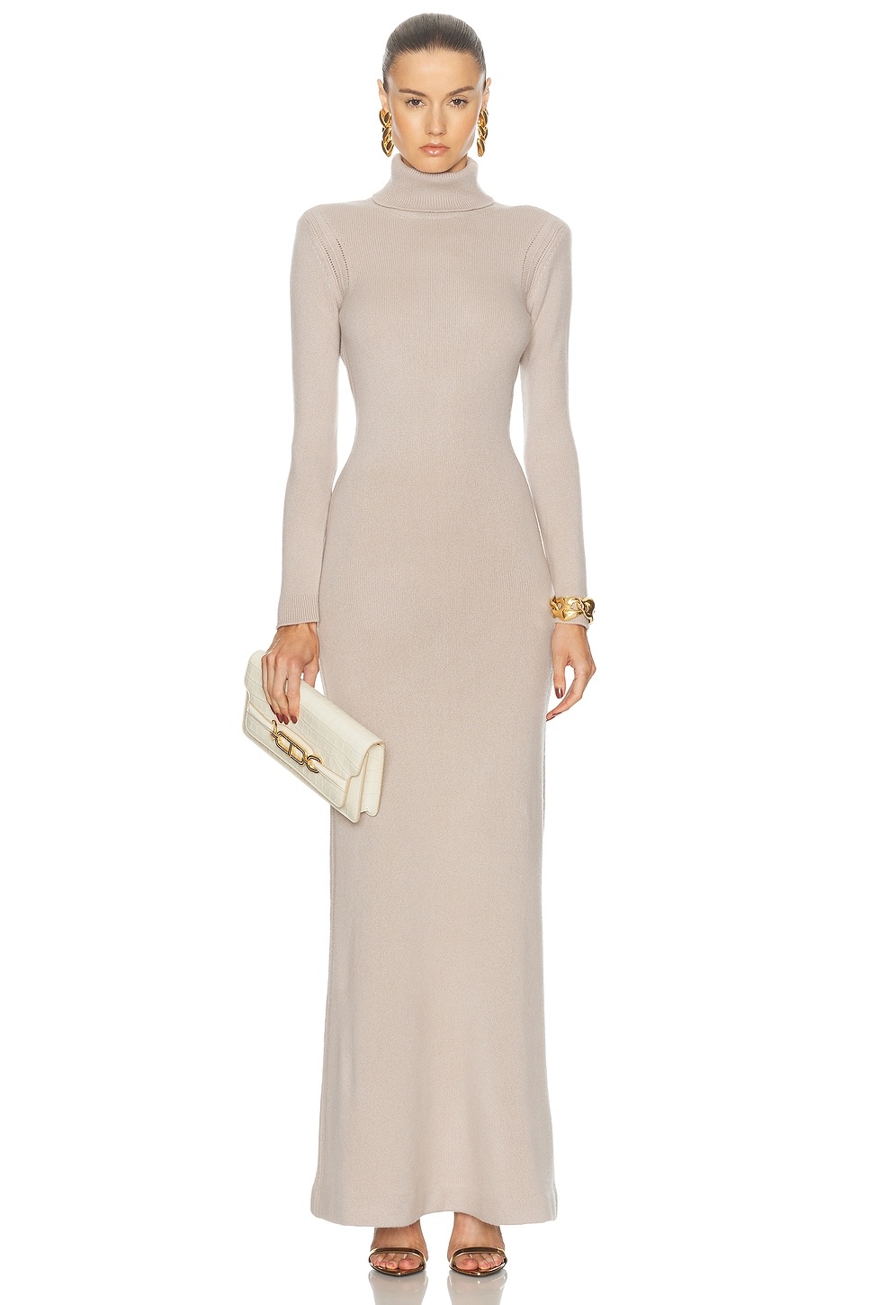 Cashmere Turtleneck Long Dress - 2