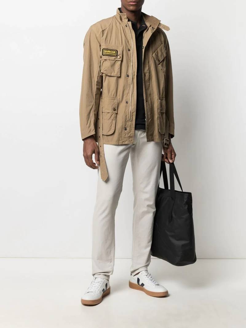 Barbour logo embroidered polo shirt outlook