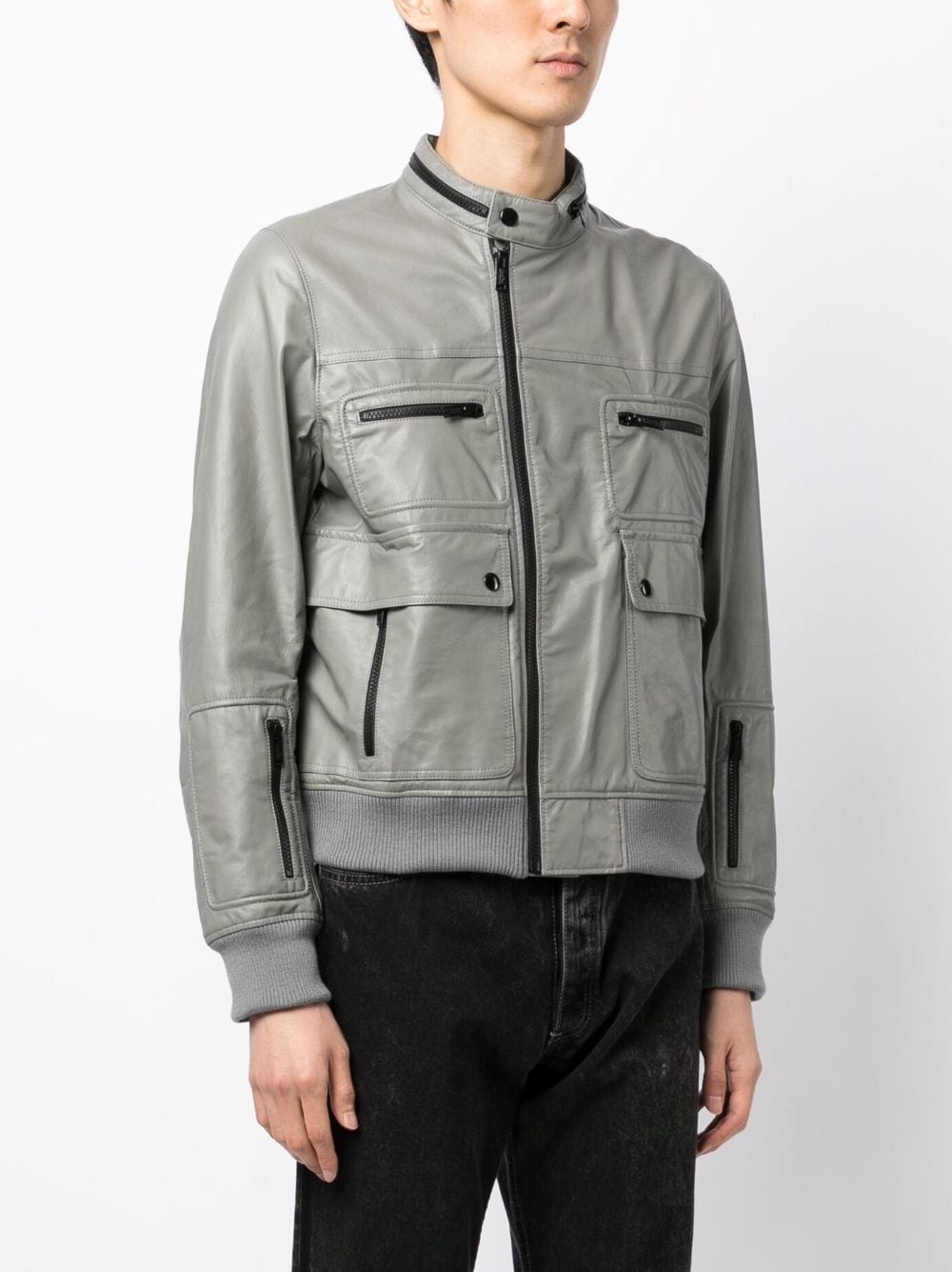 ZIP-UP BIKER JACKET - 5