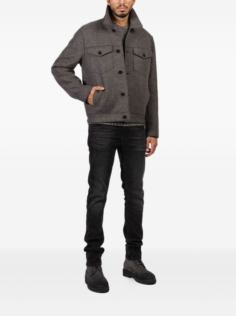 Harris Wharf London buttoned flap-pocket jacket outlook