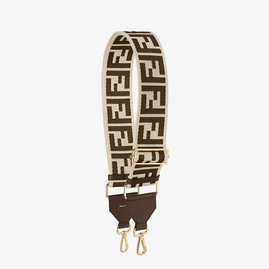 Beige ribbon shoulder strap - 1