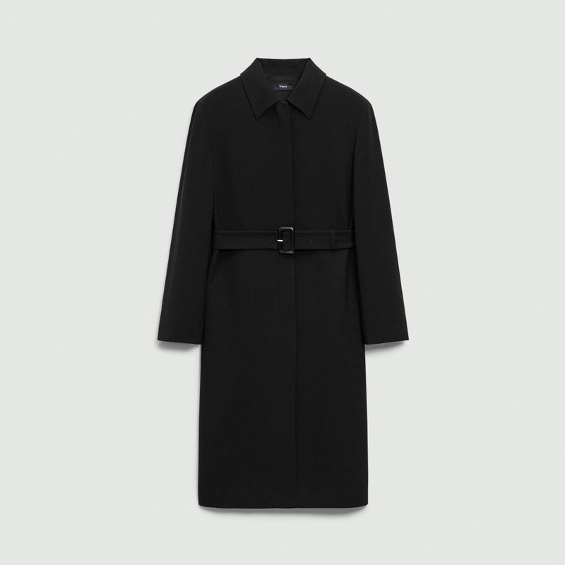 Slim Car Coat in Admiral Crepe 1