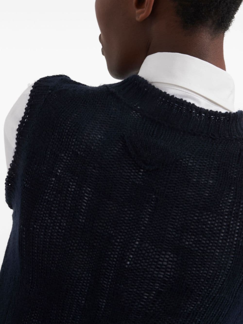 V-neck cashmere vest - 5