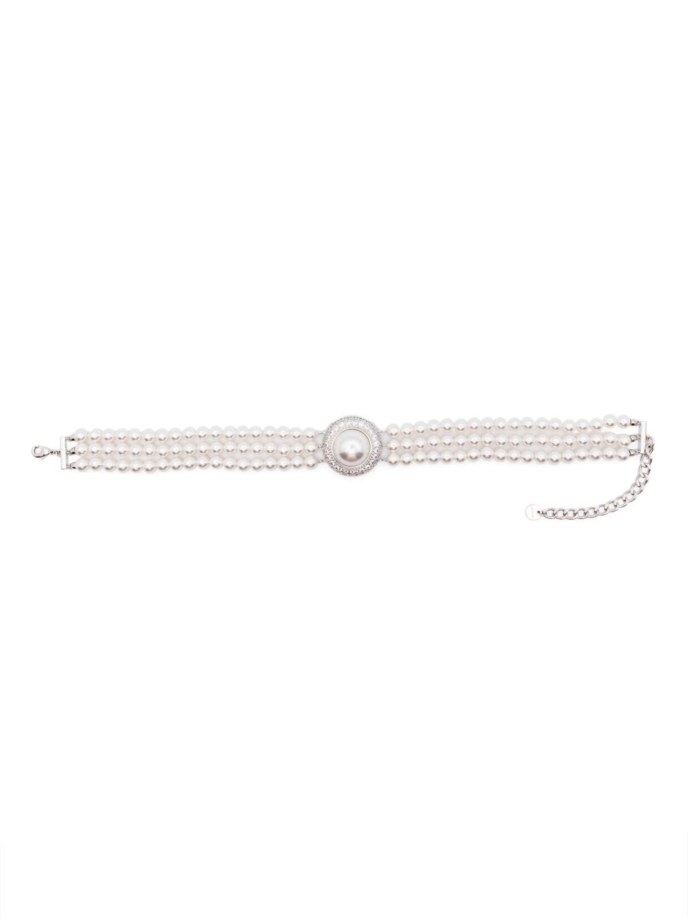 crystal-embellished necklace - 1