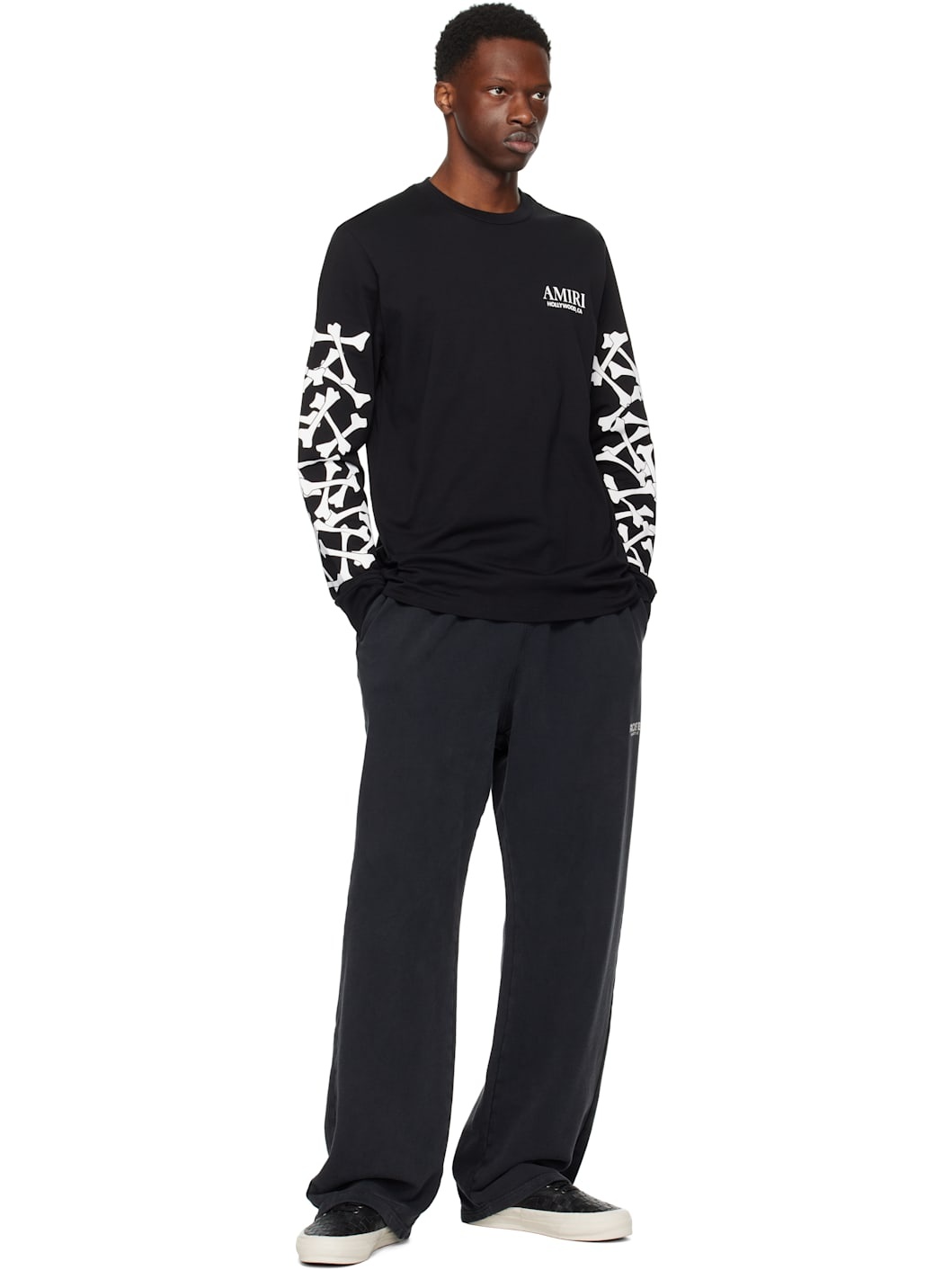 Black Bones Stacked Long Sleeve T-shirt - 4