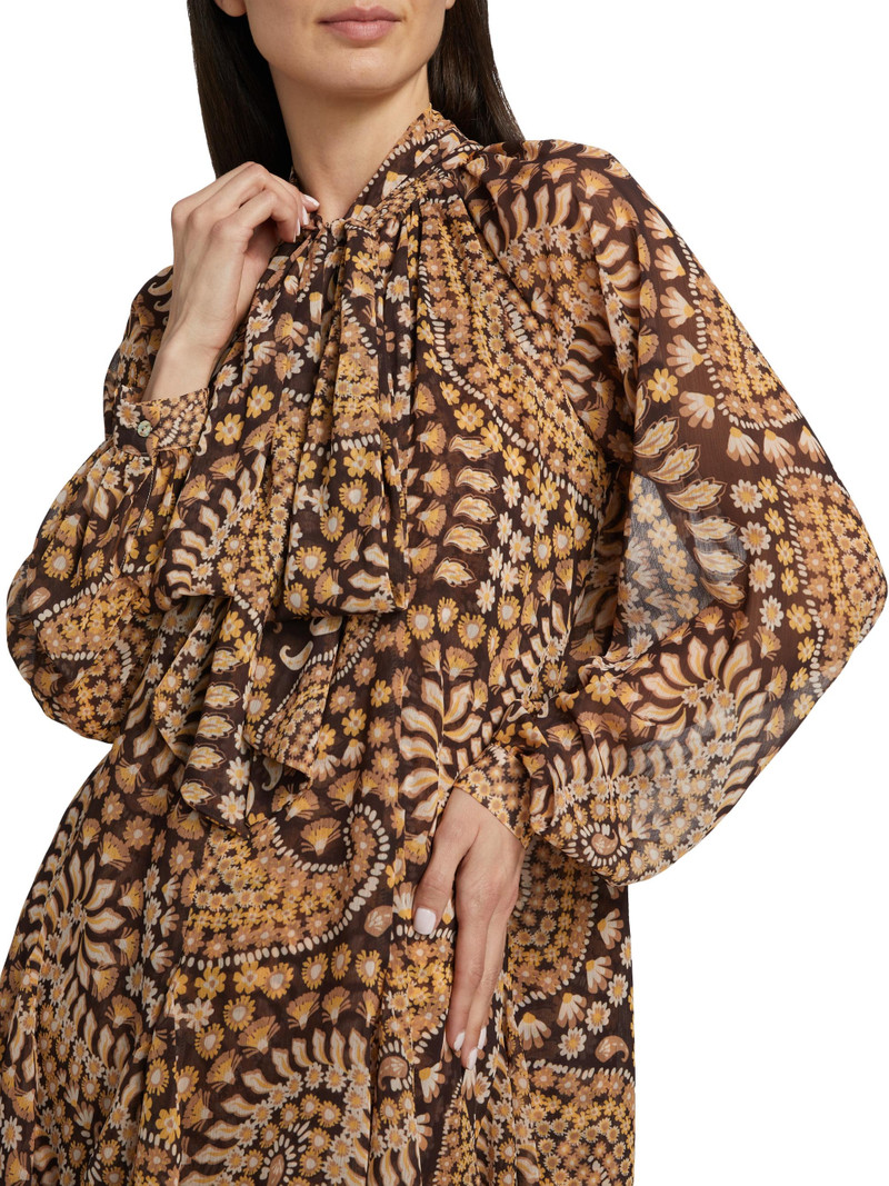 Women's Cindy Printed Draped Minidress - Daisy Paisley 6
