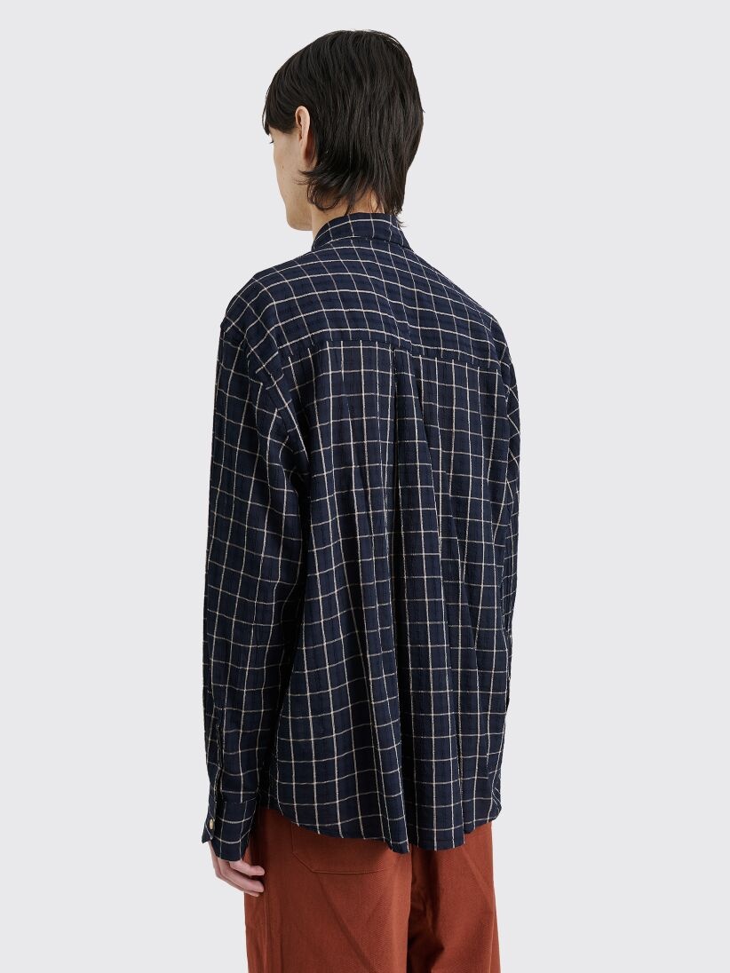 OUR LEGACY ABOVE SHIRT DARK MEDITERRANEAN CHECK - 4