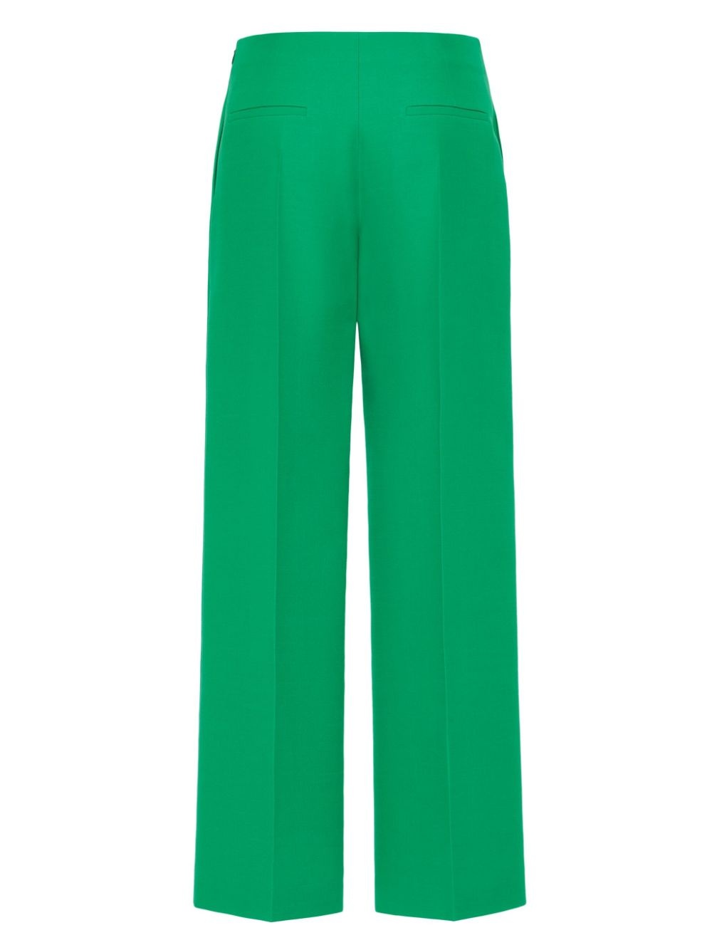 wide-leg wool-silk trousers - 2