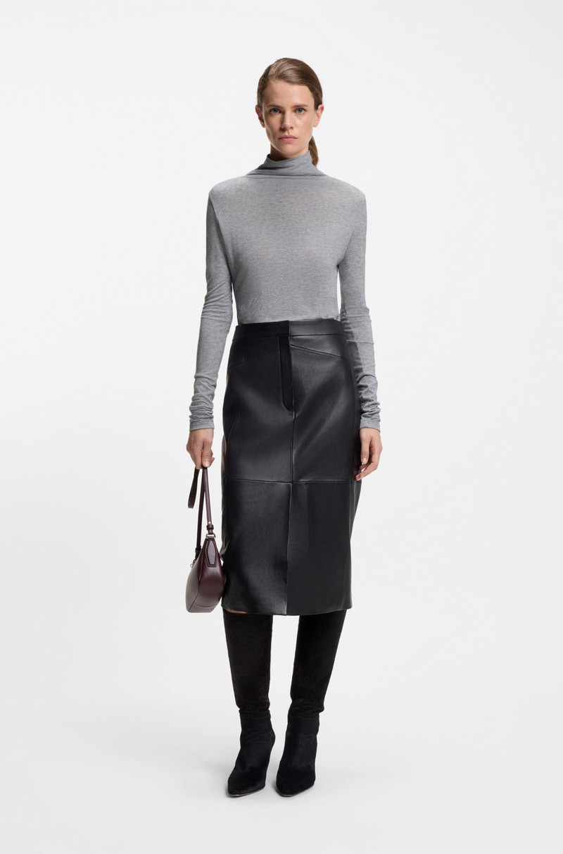 BOSS HIGH-NECK TOP IN SOFT JERSEY outlook