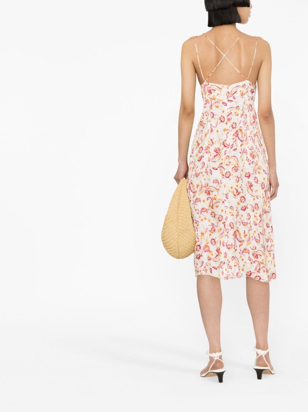 flower-print midi dress - 4