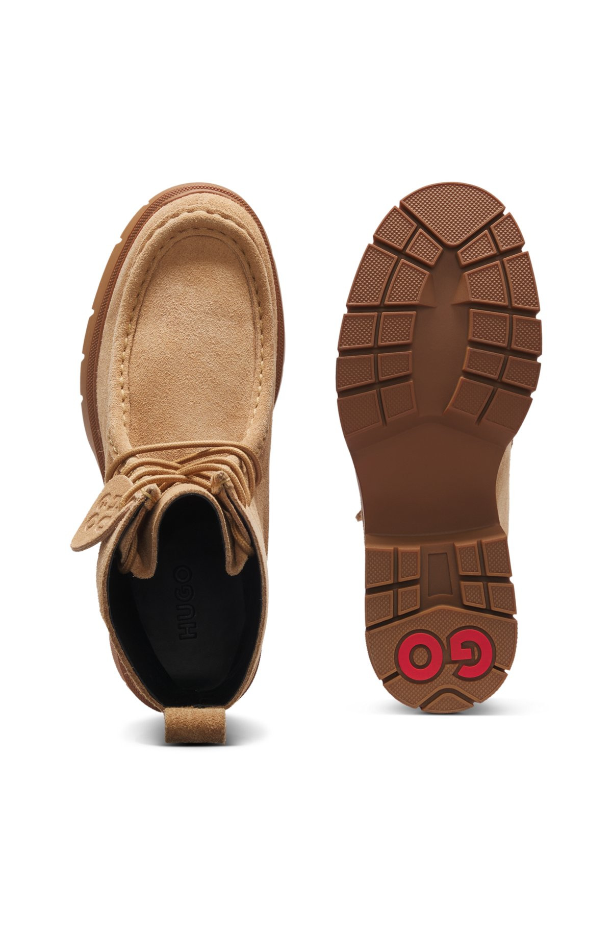 LACE-UP BOOTS IN SUEDE WITH REMOVABLE LOGO TAG - 3