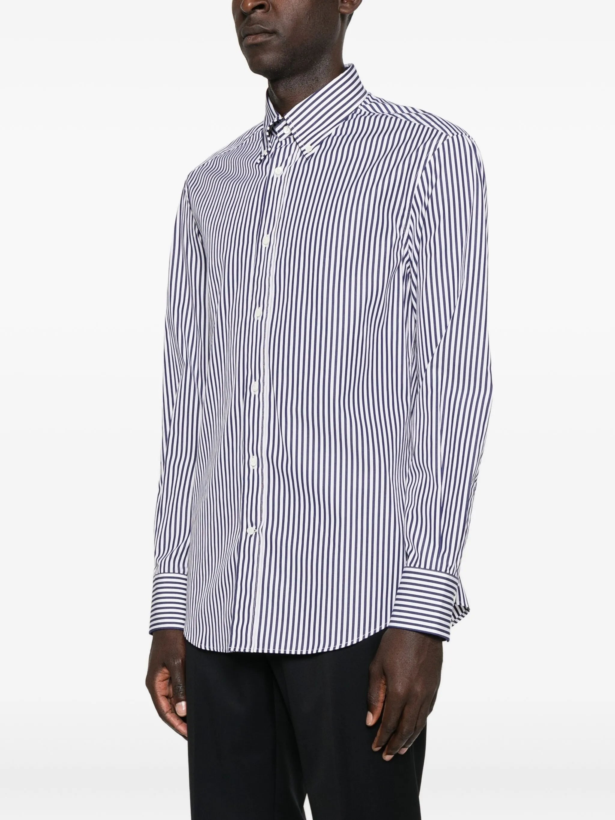 Brunello Cucinelli Striped Long-sleeve Shirt - 4