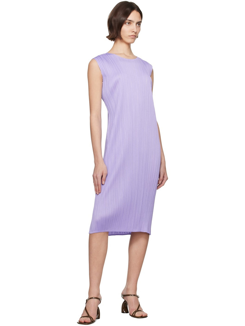 Pleats Please Issey Miyake Purple Monthly Colors April Midi Dress outlook