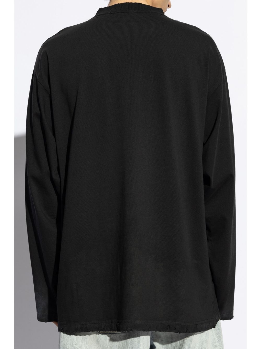 distressed logo-print jumper - 4