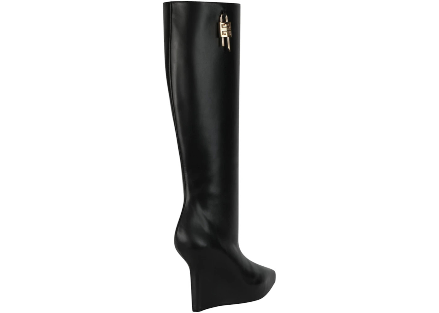 Givenchy G-Lock Knee-High Wedge Boots Black (Women's) - 3