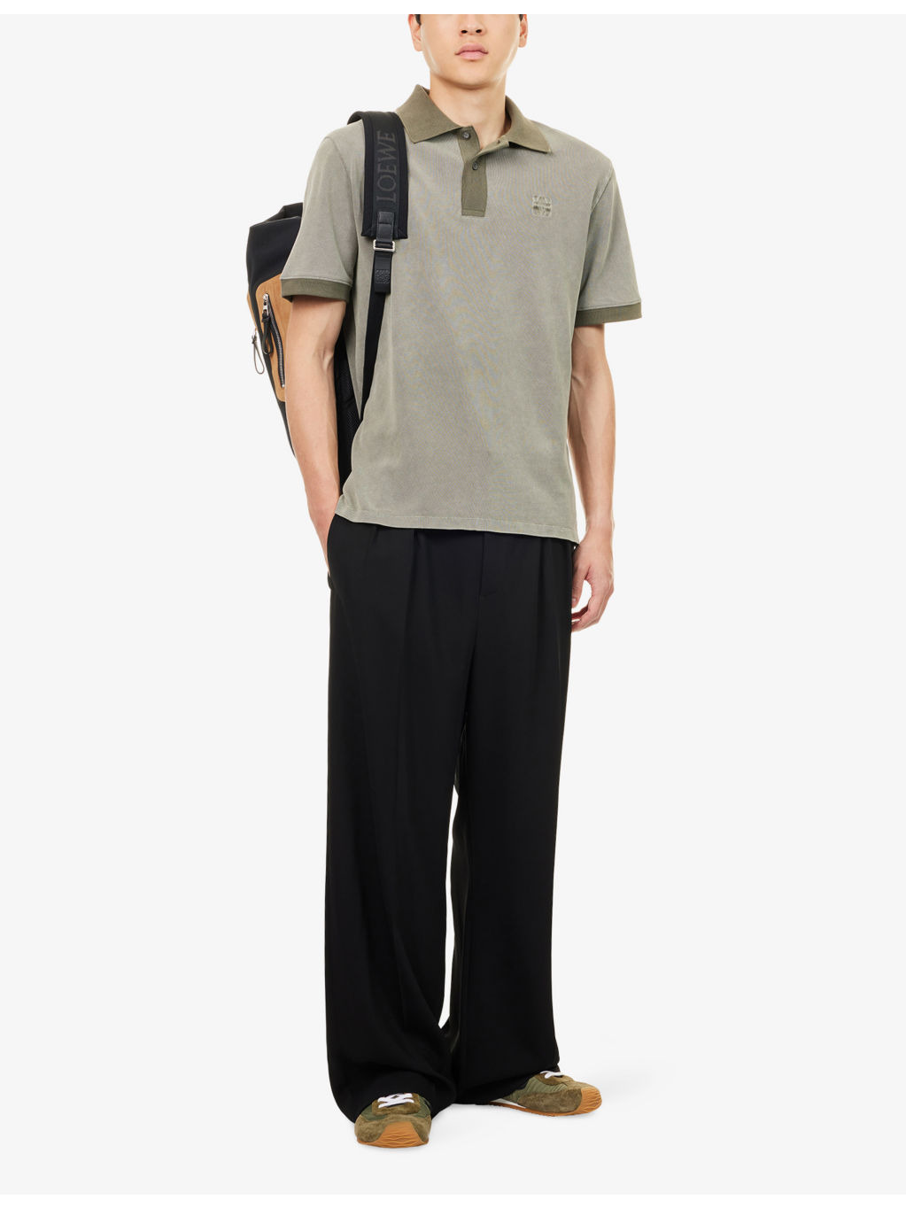 Striped Long-Sleeve Cotton Polo Shirt - 2