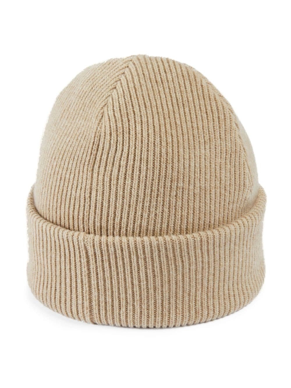 logo-patch knitted wool beanie - 3