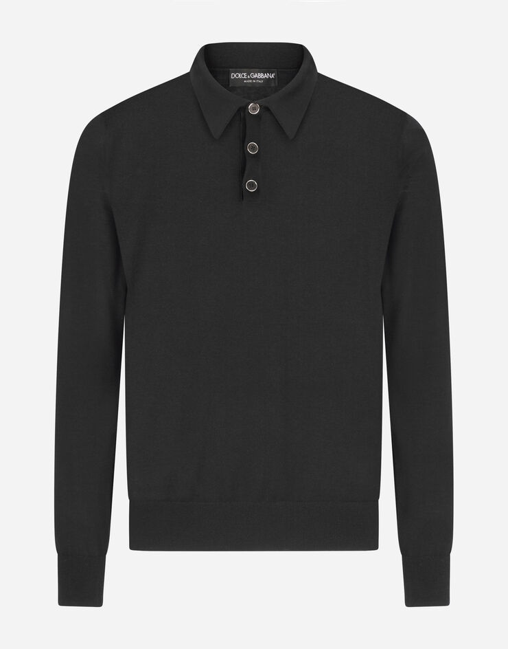 Cashmere polo-style sweater - 3