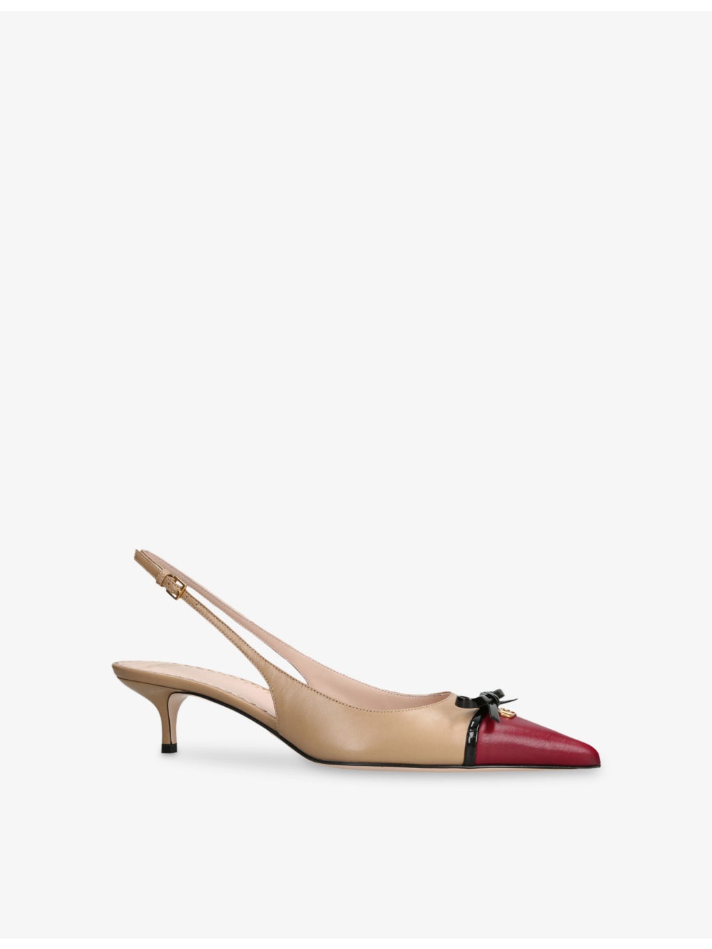 Bepointyn 45 Slingback Leather Heeled Courts - 3