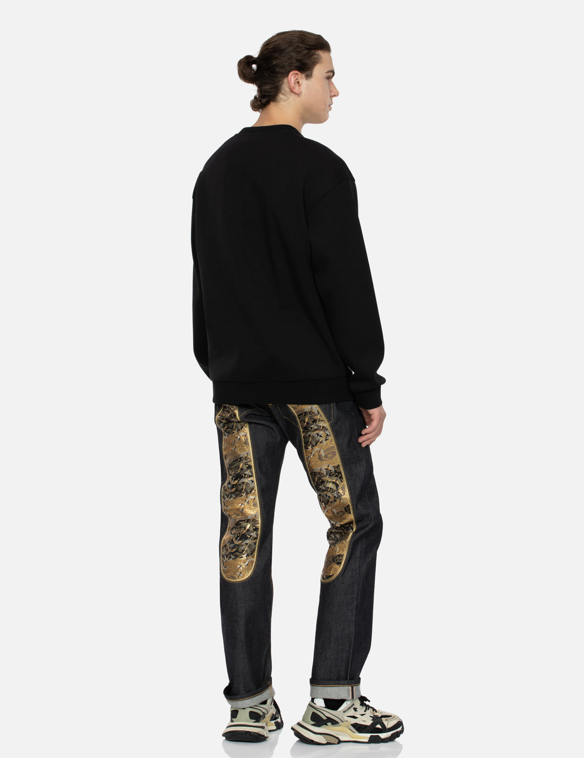 MONOGRAM JACQUARD BOUCLE AND SEAGULL EMBRODIERY RELAX FIT HOODIE - 4
